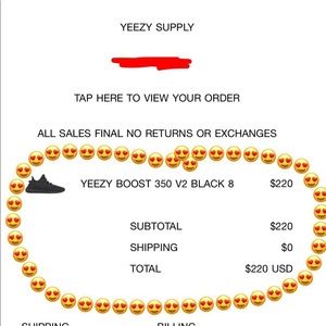 Yeezy boost 350 v2 black size 8